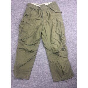 Vintage Army 70s Winfield M-65 Military Trousers Men's 33x28 Green Canvas Cargo